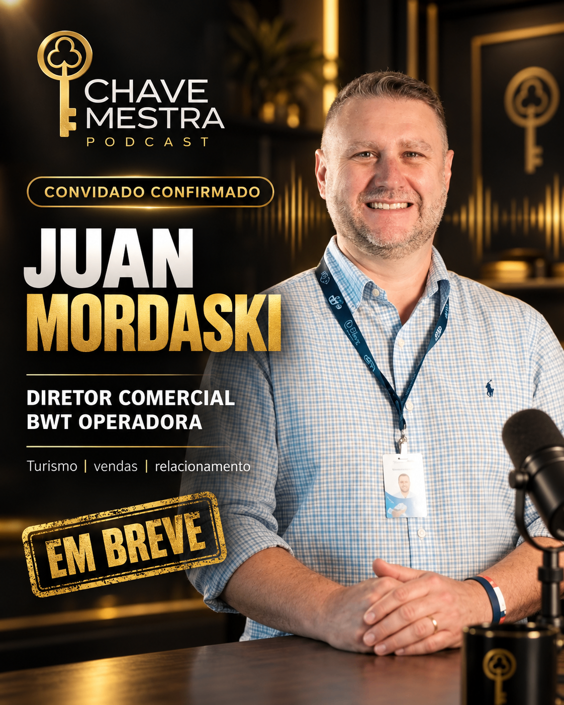 Arte oficial do convidado do Chave Mestra Podcast: Juan Mordaski