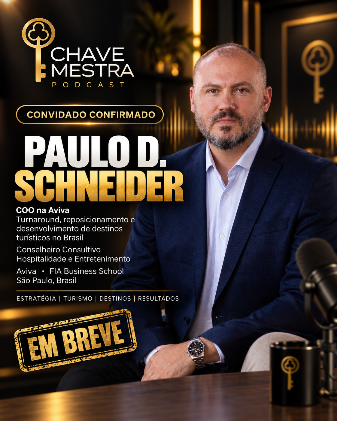 Arte oficial do convidado do Chave Mestra Podcast: Paulo D. Schneider
